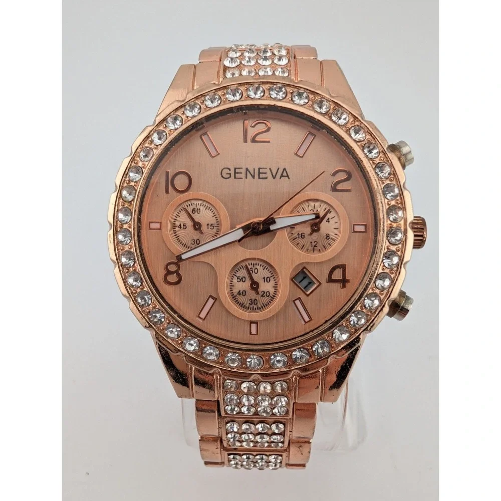 Geneva Women's Quartz Watch Rose Gold 7.75